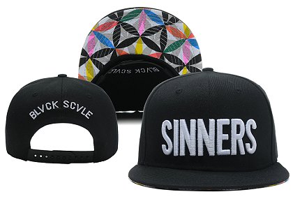 Black Scale Sinners Snapback Hat XDF